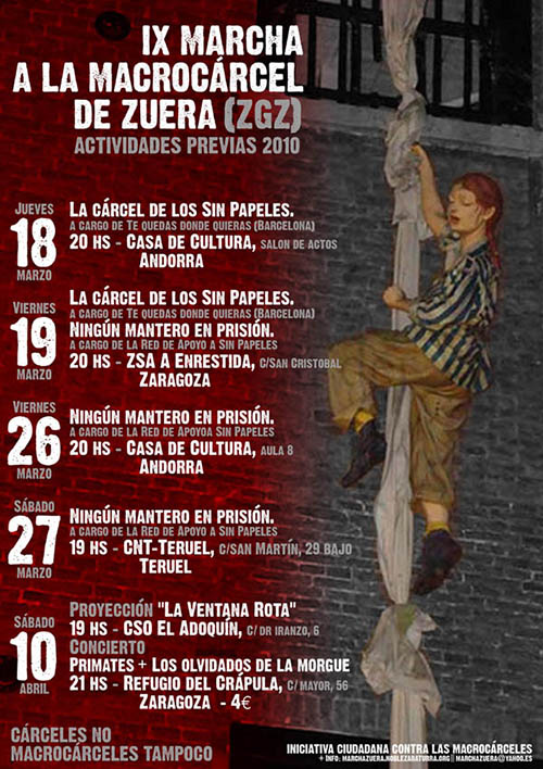 IX Marcha contra la Macroc&aacute;rcel de Zuera